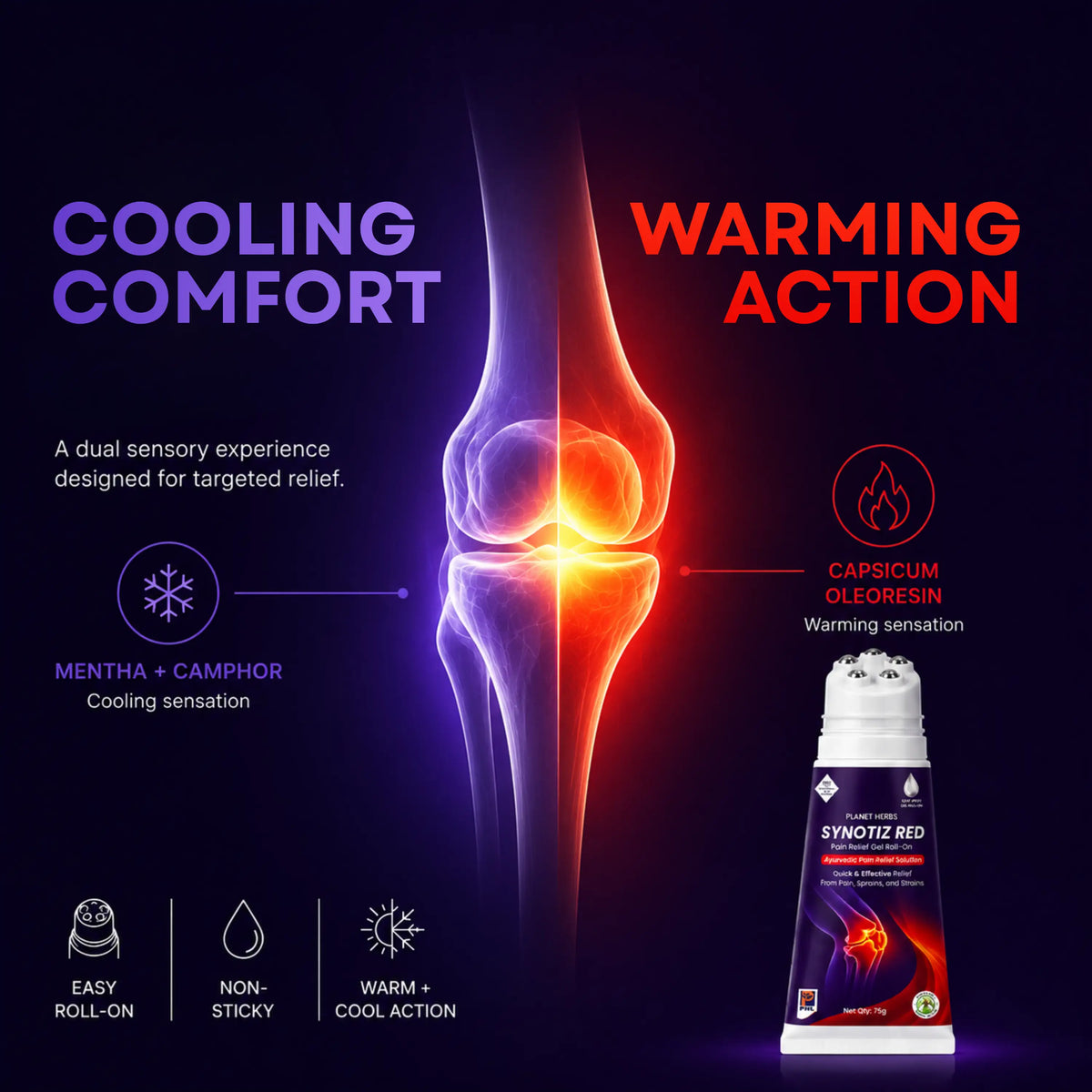 Synotiz Red Gel Roll-On 75g