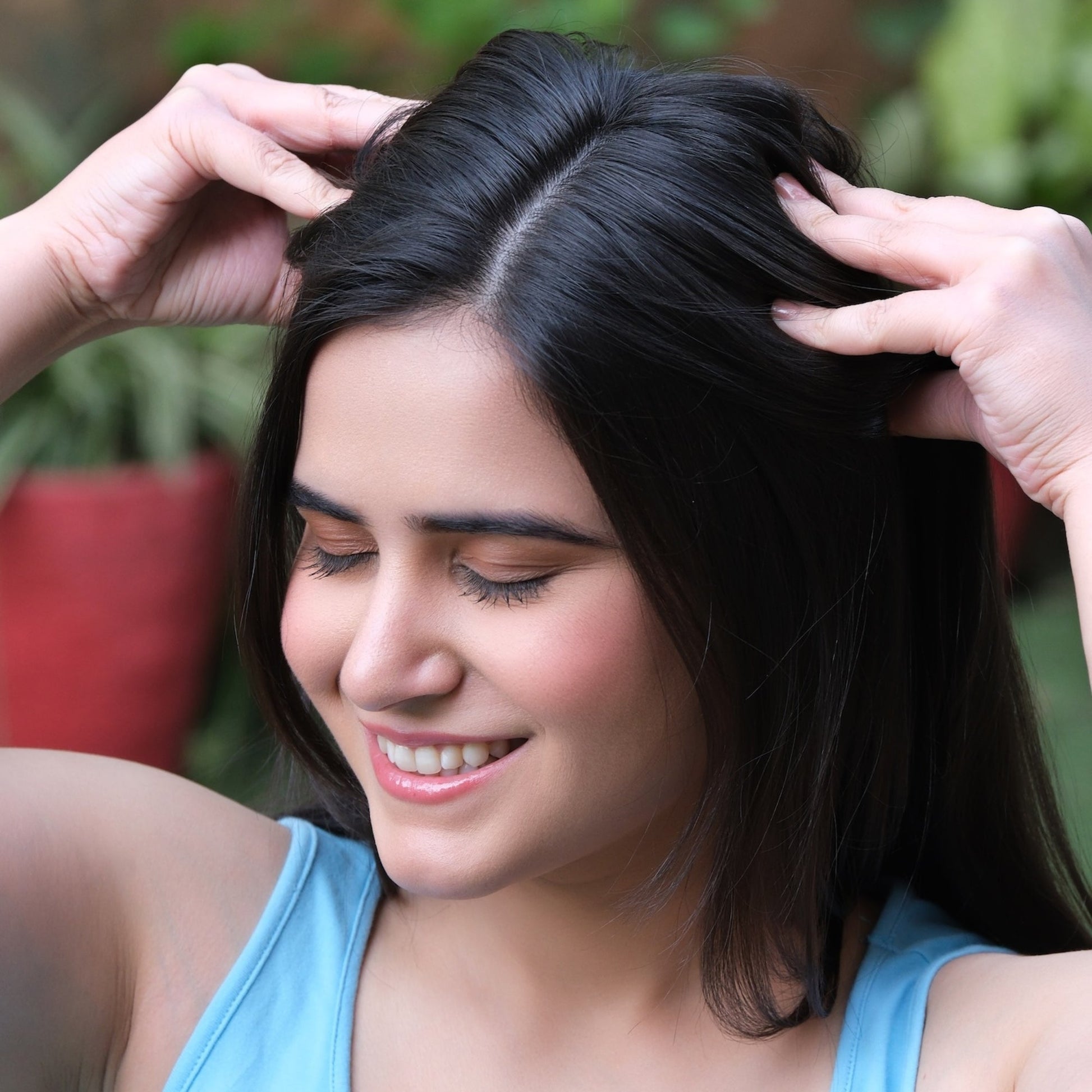natural herbal hair oil for deep conditioning and hair strength